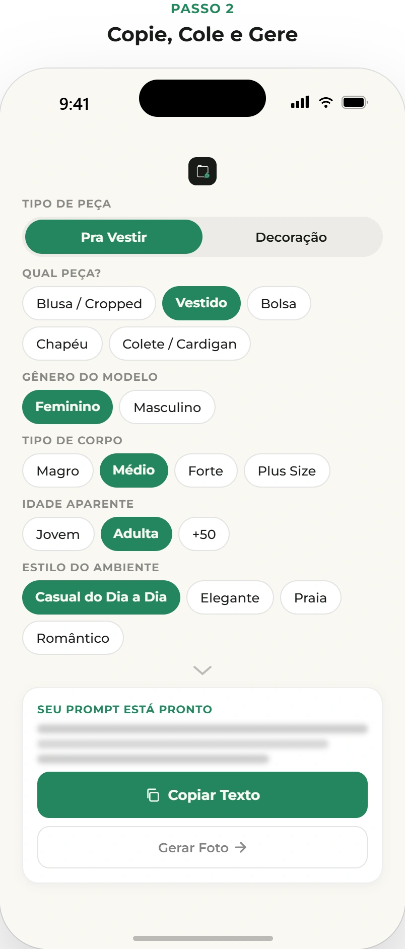 Passo 2: Copie e Cole os modelos de textos prontos